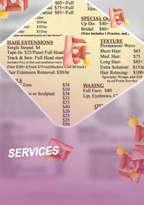 Beauty services list