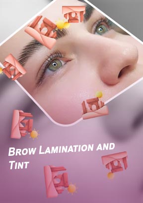 Brow lamination and tint
