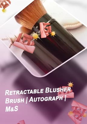 Retractable blush brush