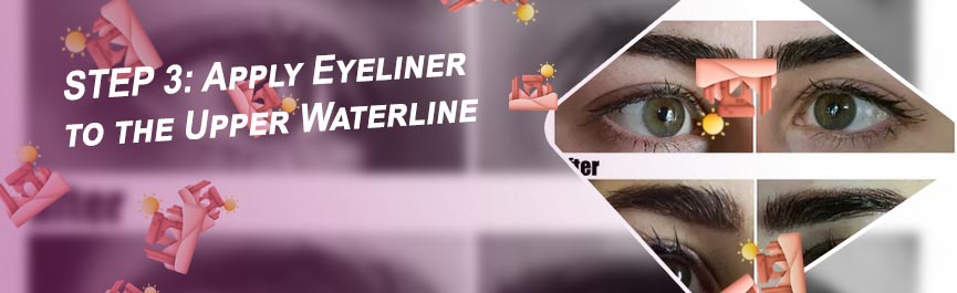 Waterline eyeliner before after